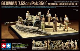SET NORTE DE AFRICA CAÑON PAK 36r Y FIGURAS 1/35 TAMIYA