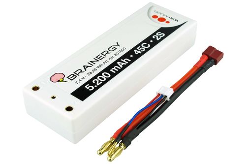 LIPO 5200mAh 7.4V 45C HARDCASE 2S1P BRAINERGY