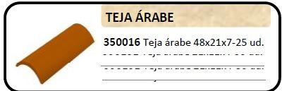 TEJA ARABE 48X21X7 25UD CERAMICA KERANOVA