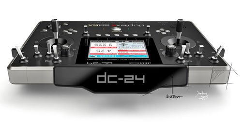 Duplex DC-24, Jeti model, mejor emisora, 24 canales, españa, f5j, hall sensor magnetico.