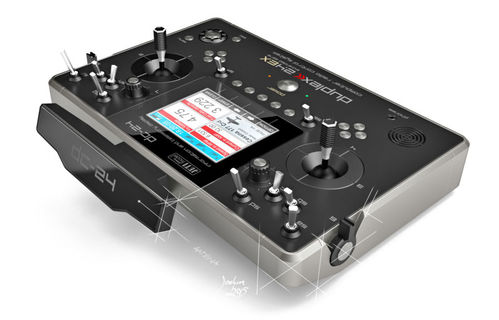 Duplex DC-24, Jeti model, mejor emisora, 24 canales, españa, f5j, hall sensor magnetico.