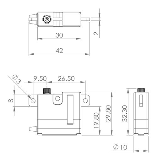 MKS HV6130 SERVO 8.1KG 0.10S 22G